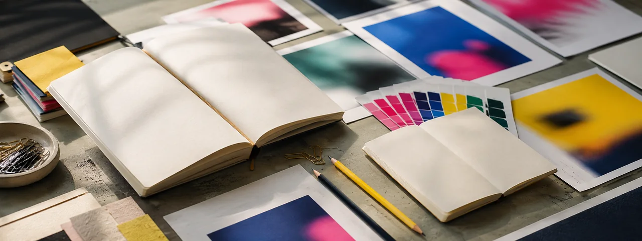Design workspace preview for poster and cover guides
