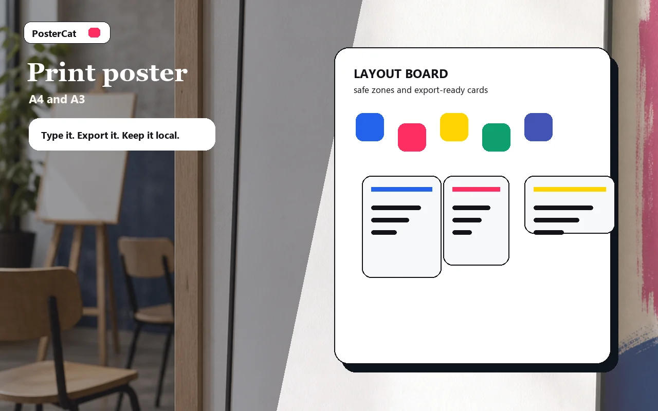 Print poster maker workspace preview